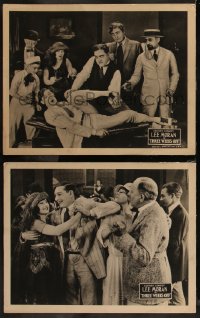 7k1149 THREE WEEKS OFF 2 LCs 1922 great images of Lee Moran, Alberta Vaughn, Betty May, ultra rare!