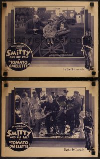 7k1153 TOMATO OMELETTE 2 LCs 1929 great images of Donald Harris as Smitty & His Pals, ultra rare!