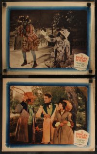 7k1157 TOPSY & EVA 2 LCs 1927 Duncan Sisters as famous characters w/ Johnson as Uncle Tom, blackface!