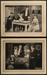 7k1166 UNEASY THREE 2 LCs 1925 great images from Charley Chase & Leo McCarey Hal Roach short!