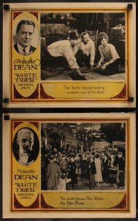7k1176 WHITE TIGER 2 LCs 1923 pretty Priscilla Dean, Wallace Beery, directed by Tod Browning!