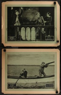 7k1177 WILD GOOSE CHASER 2 LCs 1925 wacky Ben Turpin leaves his wife to go hunting, ultra rare!