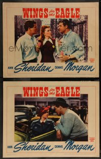 7k1179 WINGS FOR THE EAGLE 2 LCs 1942 images of sexy Ann Sheridan & Dennis Morgan + Jack Carson!