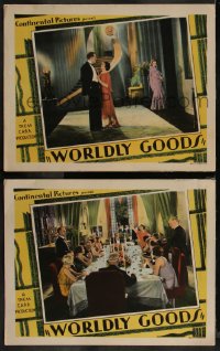 7k1180 WORLDLY GOODS 2 LCs 1930 millionaire James Kirkwood is redeemed, Merna Kennedy, ultra rare!