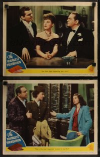 7k1182 YOUNGEST PROFESSION 2 LCs 1943 Virginia Weidler, Edward Arnold, John Carroll, Agnes Moorehead