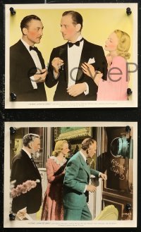 7k0028 ARSENE LUPIN RETURNS 7 color 8x10 stills 1938 detective John Halliday & pretty Virginia Bruce!