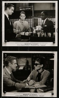 7k0269 BREAKFAST AT TIFFANY'S 3 8x10 stills 1961 great images of Audrey Hepburn, George Peppard!