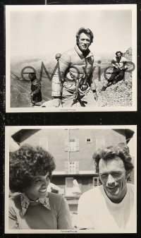 7k0126 EIGER SANCTION 10 8x10 stills 1975 mountain climbing star & director Clint Eastwood, candids!