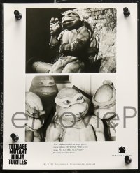 7k0213 TEENAGE MUTANT NINJA TURTLES 6 8x10 stills 1990 live action, turtles in NYC sewers!