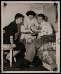 7k0313 THIS COULD BE THE NIGHT 3 deluxe candid 8x10 stills 1957 Simmons & Franciosa study lines!