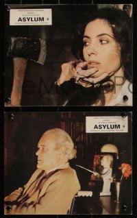 7k0003 ASYLUM 12 color English FOH LCs 1972 Cushing, Ekland, Rampling, Lom, by Robert Bloch!