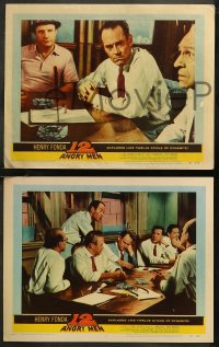 7k0787 12 ANGRY MEN 3 LCs 1957 Henry Fonda, Sidney Lumet classic, great images of key scenes!