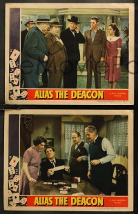 7k0719 ALIAS THE DEACON 4 LCs 1940 Boxing hillbillies, Bob Burns, Mischa Auer, Peggy Moran!