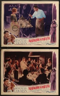 7k0792 ARROWSMITH 3 LCs R1944 Ronald Colman, Myrna Loy, John Ford, written by Sinclair Lewis