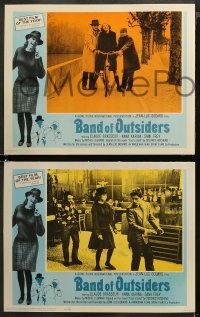 7k0388 BAND OF OUTSIDERS 8 LCs 1966 Jean-Luc Godard's Bande a Part, Anna Karina, Claude Brasseur