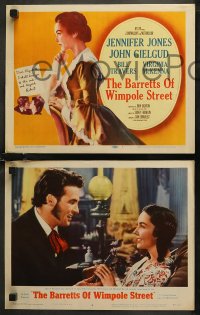 7k0390 BARRETTS OF WIMPOLE STREET 8 LCs 1957 Jennifer Jones as Elizabeth Browning!