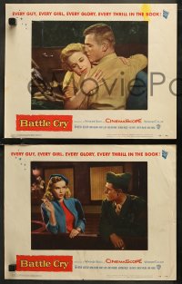 7k0391 BATTLE CRY 8 LCs 1955 Raoul Walsh, WWII Marines, great images of Tab Hunter, Nancy Olson!