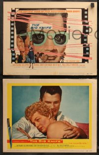 7k0396 BIG KNIFE 8 LCs 1955 Robert Aldrich, great images of movie star Jack Palance, Ida Lupino!