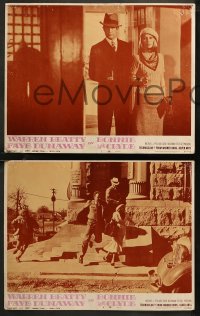 7k0399 BONNIE & CLYDE 8 LCs 1967 Warren Beatty, Gene Hackman & Pollard, Denver Pyle!