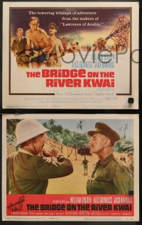7k0402 BRIDGE ON THE RIVER KWAI 8 LCs R1963 William Holden, Alec Guinness, David Lean classic!