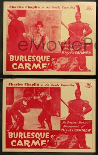 7k0668 BURLESQUE ON CARMEN 5 LCs R1948 Chaplin, Turpin & Purviance in parody of Bizet's opera!