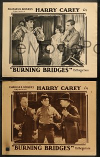 7k0798 BURNING BRIDGES 3 LCs 1928 Harry Carey
