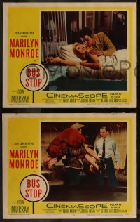 7k0799 BUS STOP 3 LCs 1956 great images all with super sexy Marilyn Monroe + Don Murray!