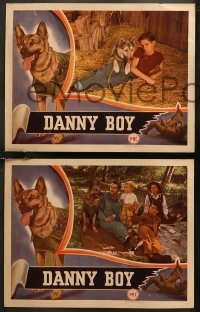 7k0808 DANNY BOY 3 LCs 1946 U.S. Marine K-9 Corps German Shepherd dog hero Ace with kids!