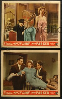 7k0737 DETECTIVE KITTY O'DAY 4 LCs 1944 female sleuth Jean Parker, Peter Cookson & Tim Ryan!