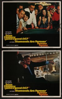 7k0424 DIAMONDS ARE FOREVER 8 LCs R1980 Sean Connery as James Bond 007, sexy Bond girls & more!