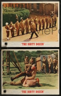 7k0425 DIRTY DOZEN 8 LCs 1967 Ernest Borgnine, Brown, Lee Marvin, Cassavetes, Aldrich WWII classic!