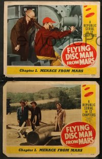 7k0821 FLYING DISC MAN FROM MARS 3 chapter 1 LCs 1950 Republic sci-fi serial, Menace From Mars!
