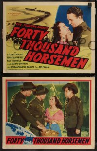 7k0441 FORTY THOUSAND HORSEMEN 8 LCs 1941 Australian World War I film, cavalry in Palestine!