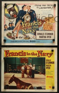 7k0442 FRANCIS IN THE NAVY 8 LCs 1955 sailor Donald O'Connor & Martha Hyer + Clint Eastwood!