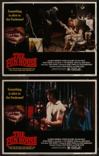 7k0741 FUNHOUSE 4 LCs 1981 Tobe Hooper, Elizabeth Berridge, creepy carnival clown horror!