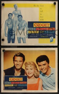 7k0446 GIDGET 8 LCs 1959 great images of cute Sandra Dee, Cliff Robertson, James Darren!