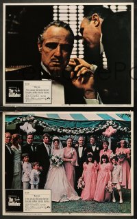 7k0450 GODFATHER 8 LCs 1972 Brando, Pacino, great images from Francis Ford Coppola classic!