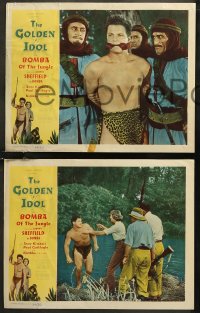 7k0825 GOLDEN IDOL 3 LCs 1954 Johnny Sheffield as Bomba of the Jungle, w/ Kimbbo The Chimp!