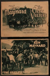 7k0827 GREY VULTURE 3 LCs 1926 great images of western cowboy Ken Maynard in coolest action!