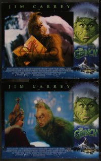 7k0457 GRINCH 8 LCs 2000 Jim Carrey, Dr. Seuss Christmas story directed by Ron Howard!