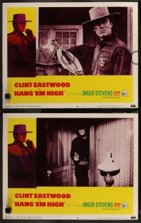 7k0461 HANG 'EM HIGH 8 LCs 1968 Clint Eastwood, they hung the wrong man & didn't finish the job!