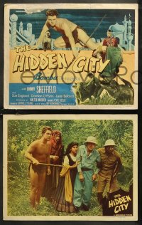 7k0462 HIDDEN CITY 8 LCs 1950 great images of Johnny Sheffield as Bomba the Jungle Boy!