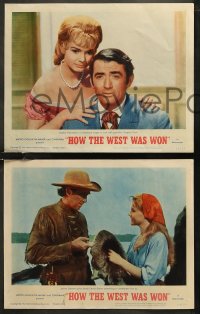 7k0464 HOW THE WEST WAS WON 8 LCs 1964 John Ford, Hathaway & Marshall epic, images of all-star cast!