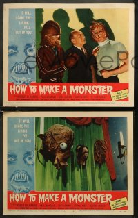7k0465 HOW TO MAKE A MONSTER 8 LCs 1958 teen Frankenstein Gary Conway, Gary Clarke as teen Werewolf!