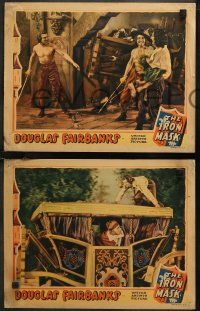 7k0833 IRON MASK 3 LCs 1929 Douglas Fairbanks, Sr. as D'Artagnan with his Three Musketeers!