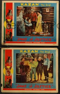 7k0836 JAWS OF JUSTICE 3 LCs 1933 Kazan the German Shepherd in scenes & border art!