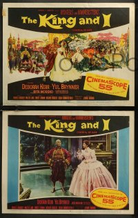 7k0483 KING & I 8 LCs 1956 Deborah Kerr & Yul Brynner in Rodgers & Hammerstein's musical!