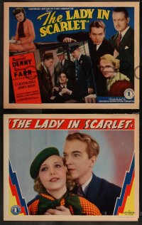 7k0486 LADY IN SCARLET 8 LCs 1935 art dealer Denny involved with Farr, complete set!