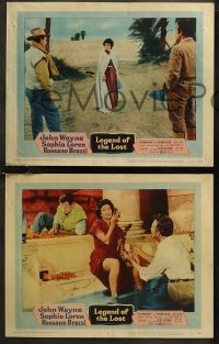 7k0637 LEGEND OF THE LOST 6 LCs 1957 Sophia Loren in love triangle with John Wayne & Rossano Brazzi!