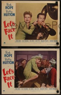 7k0686 LET'S FACE IT 5 LCs 1943 great images of uniformed Bob Hope, Betty Hutton, Joe Sawyer!